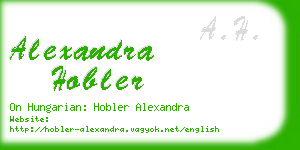 alexandra hobler business card